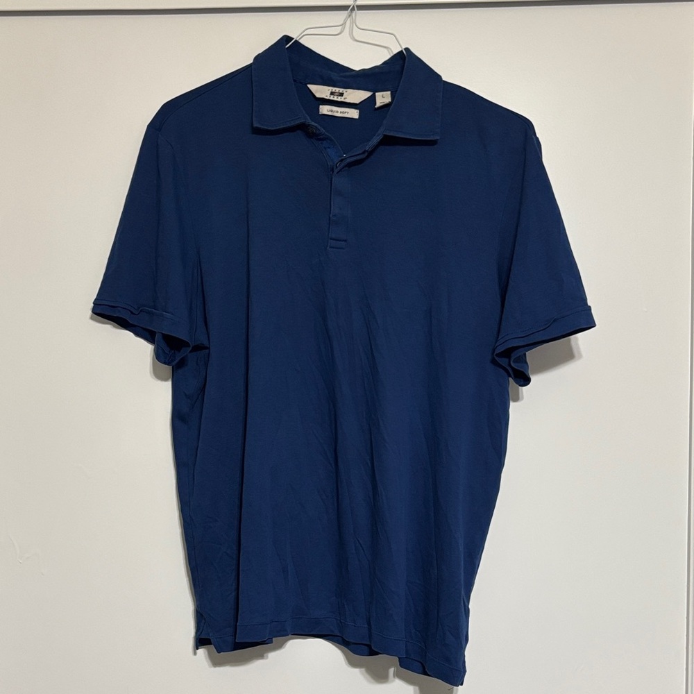 Joseph Abboud Liquid Soft Deep Blue Polo Shirt